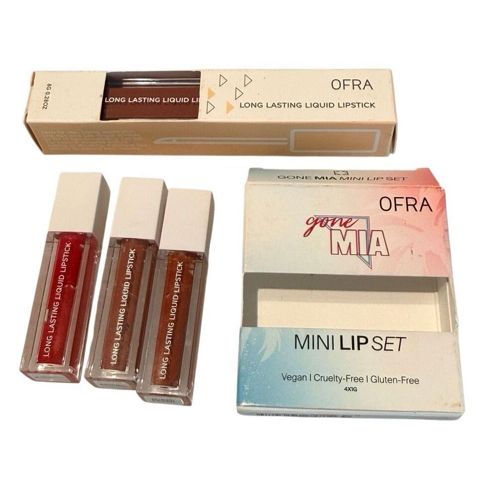 NWT OFRA Long Lasting Lipstick And Ofra Gone Mia Mini Lip Set Bundle OS